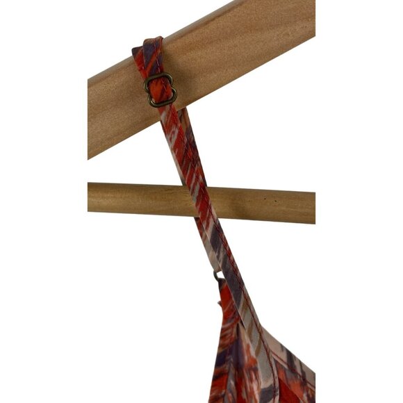 Forever 21 Womens Size Medium Orange V-neck Crossover Chest Mini Wrap Dress - Picture 8 of 12